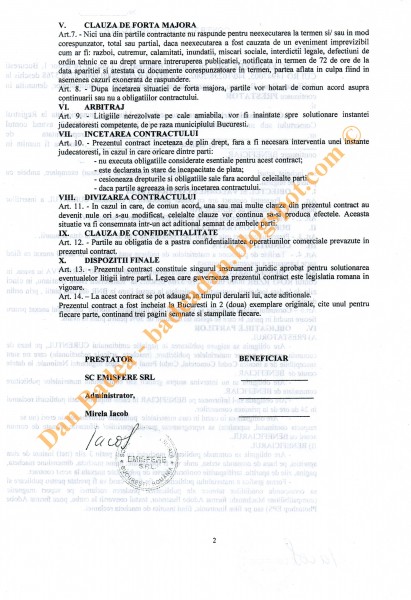 Contract de publicitate pregătit pentru TRANSMIR (pag 2)